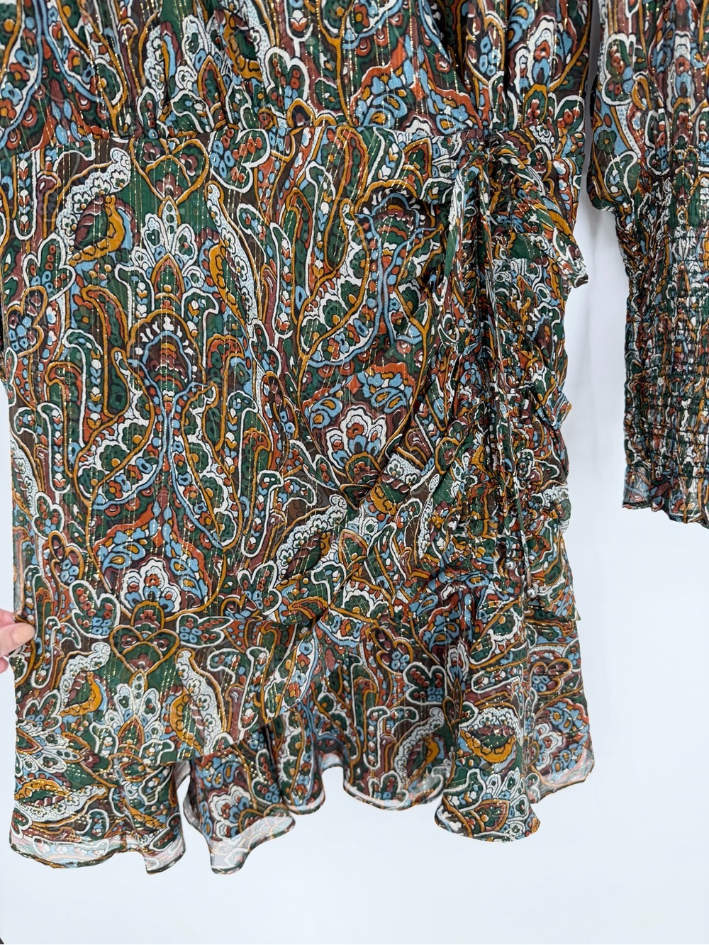 Veronica Beard Armeria Lurex Paisley Mini Dress - Picture 9 of 16